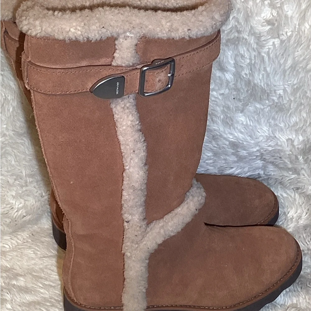 Coach shearling boots size 7